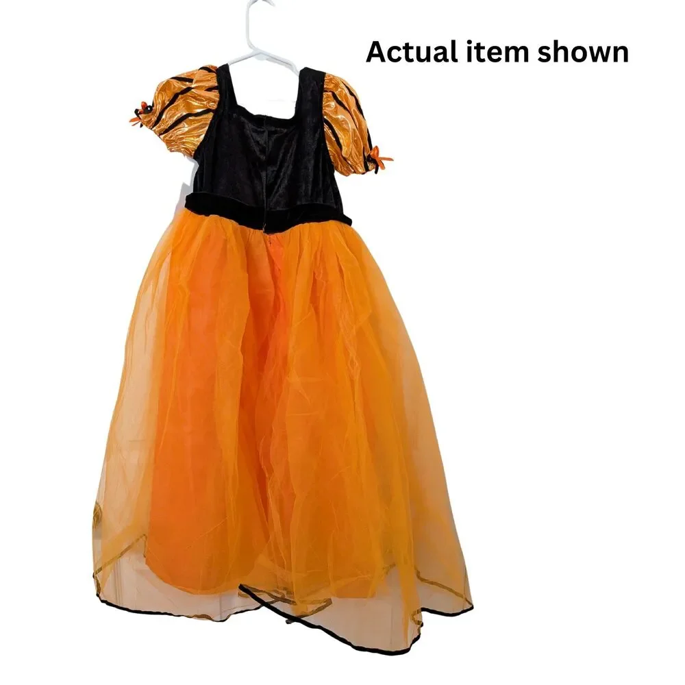 🎃 Hyde & EEK! Boutique Girls Orange & Black Fancy Witch Costume Size S (4-7)